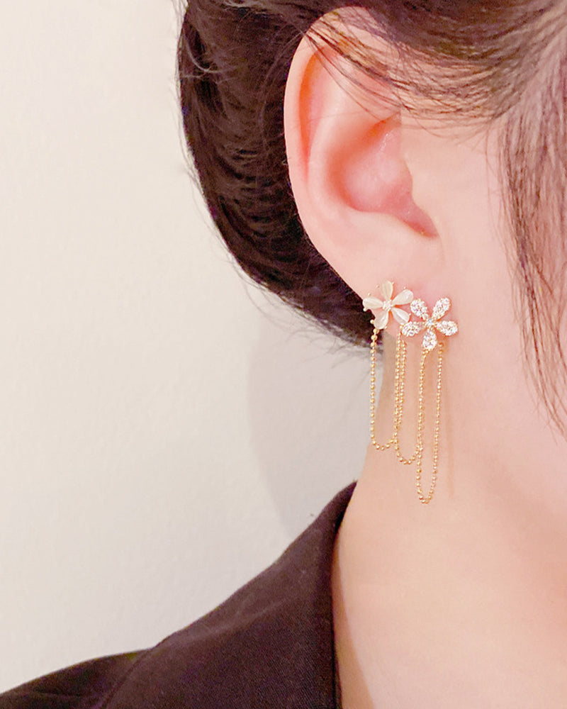 Double Flower Chain Earrings PRCL905974