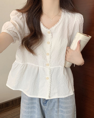 Lace peplum blouse PRCL905876 