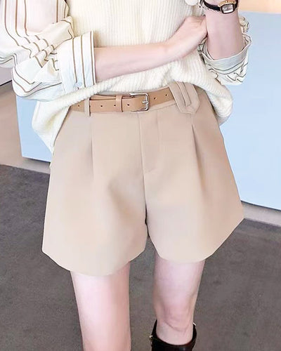 ベルト付きフレアショートパンツ PRCL905915