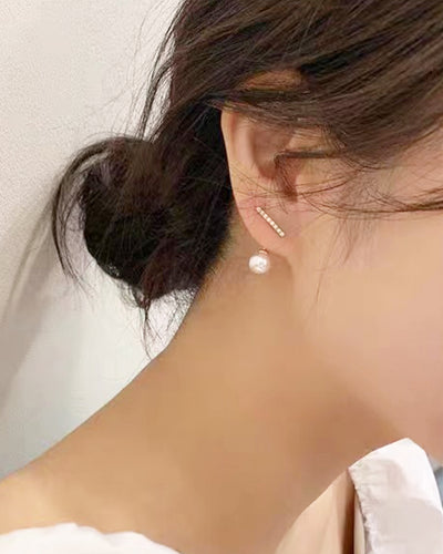 ラインストーン＆パールピアス PRCL905948