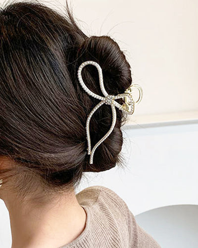 Ribbon pearl hair clip PRCL906005