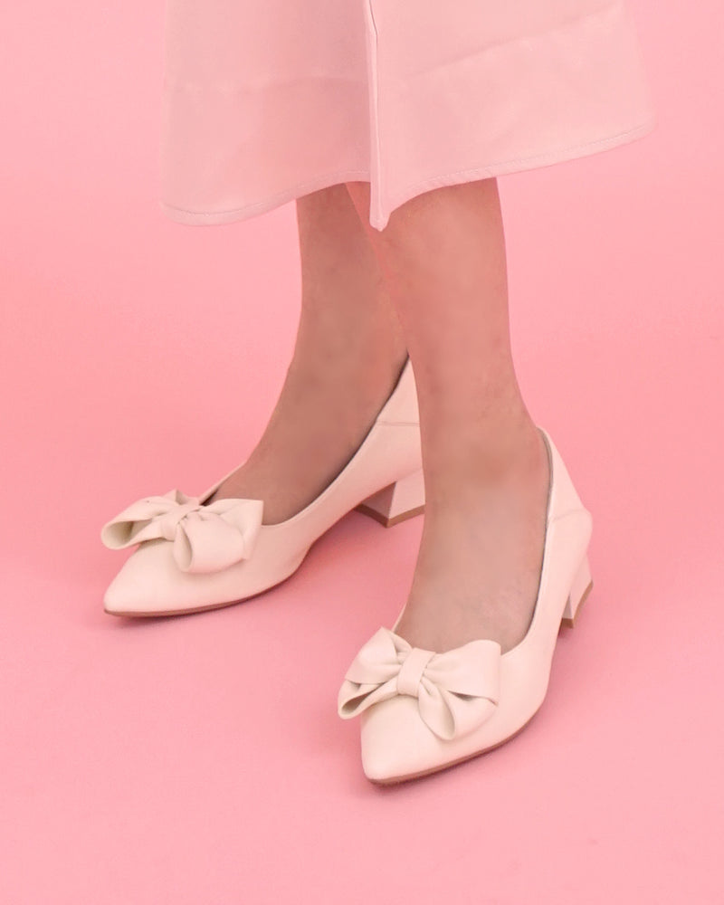 Square Heel Big Ribbon Pumps CMGZ700002 