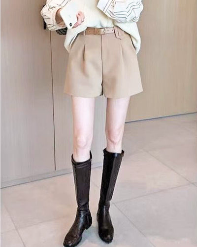 ベルト付きフレアショートパンツ PRCL905915