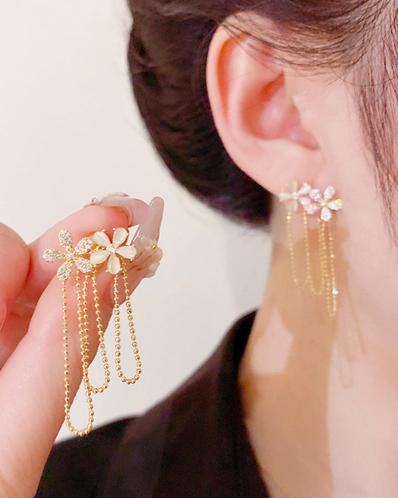 Double Flower Chain Earrings PRCL905974