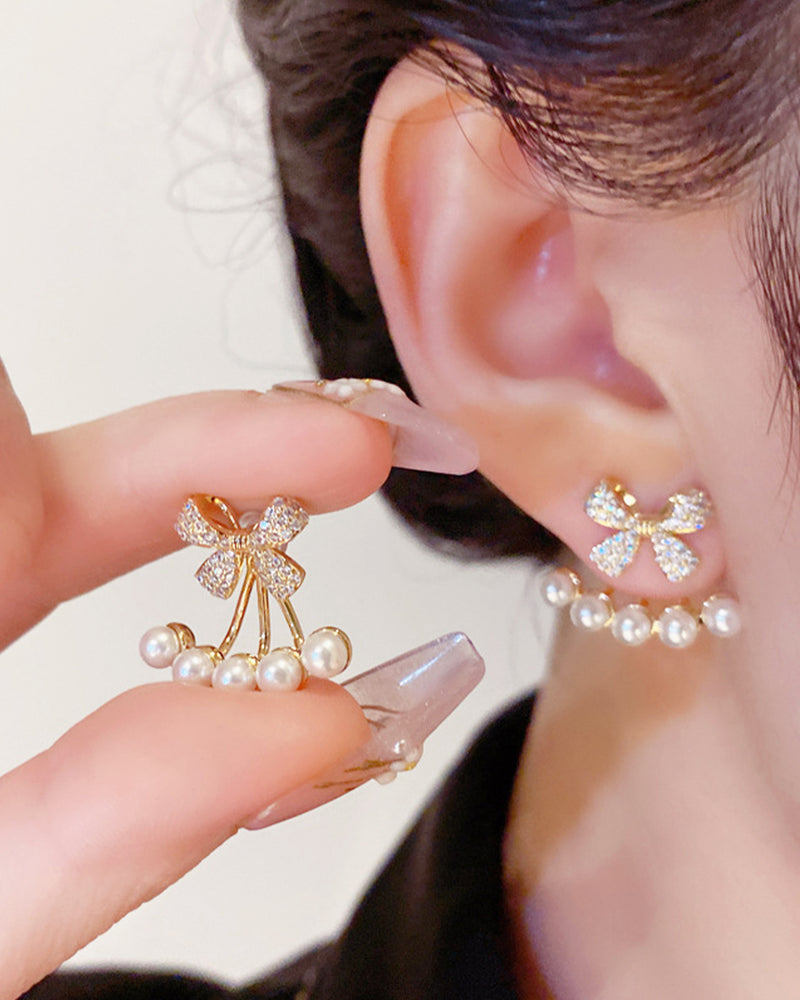 Bijou 絲帶和 5 排珍珠耳環 PRCL905965