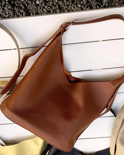 Soft Leather Belt Shoulder Tote Bag PRCL906021 
