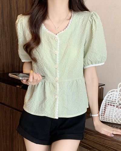 Lace peplum blouse PRCL905876 
