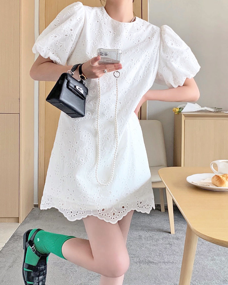 White lace mini dress PRCL905894 