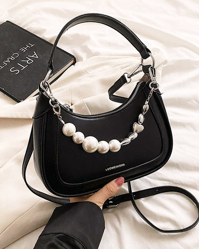 2way bag with big pearl &amp; heart charm PRCL906044 
