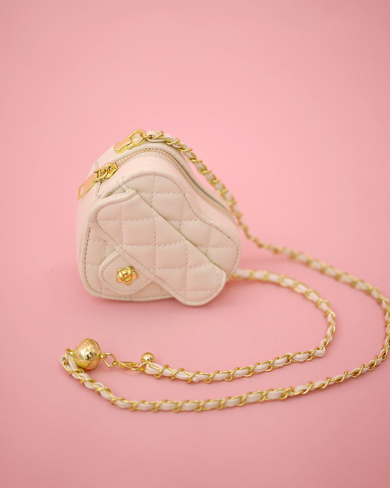 Heart-shaped quilted micro chain bag CMGZ600012 