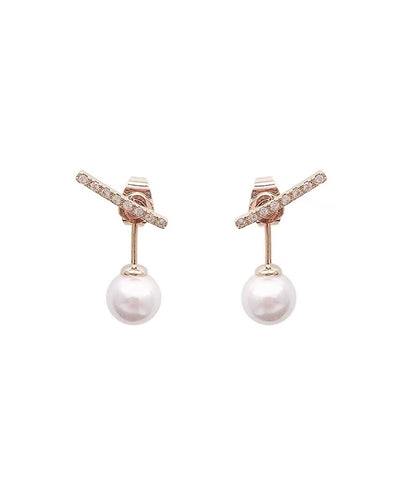 Rhinestone &amp; Pearl Earrings PRCL905948