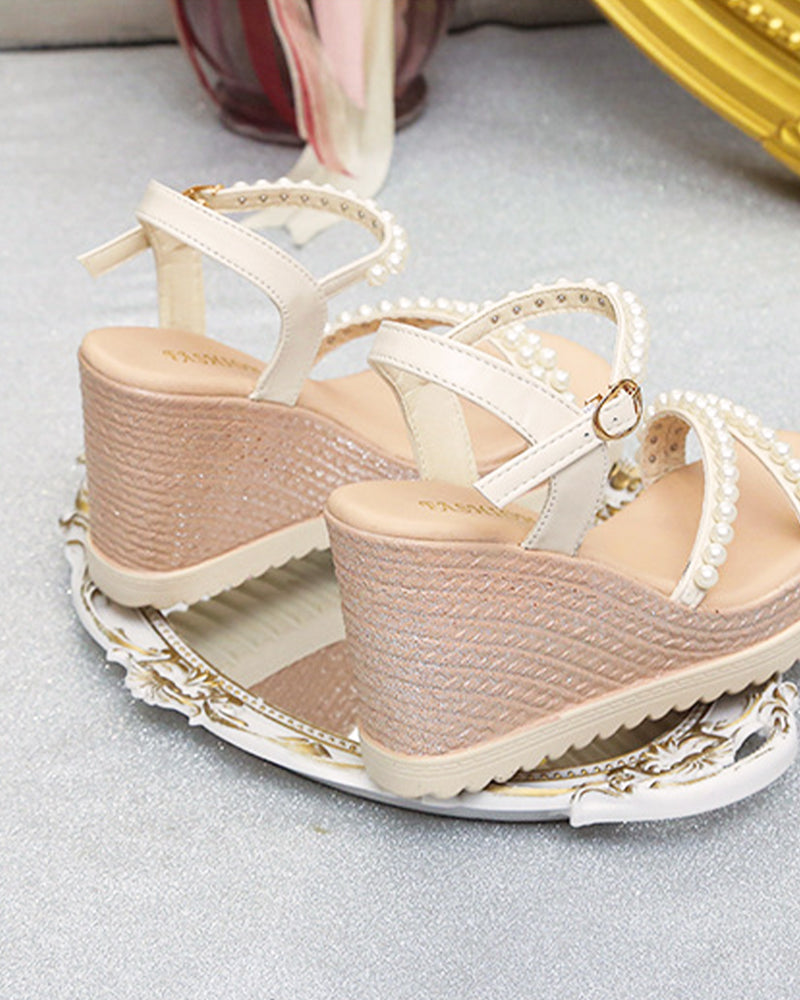 厚底パールストラップサンダル PRCL906000