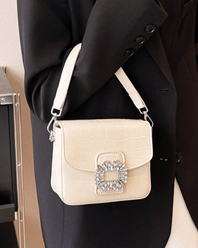 Crocodile mini shoulder bag with big bijou PRCL905909 