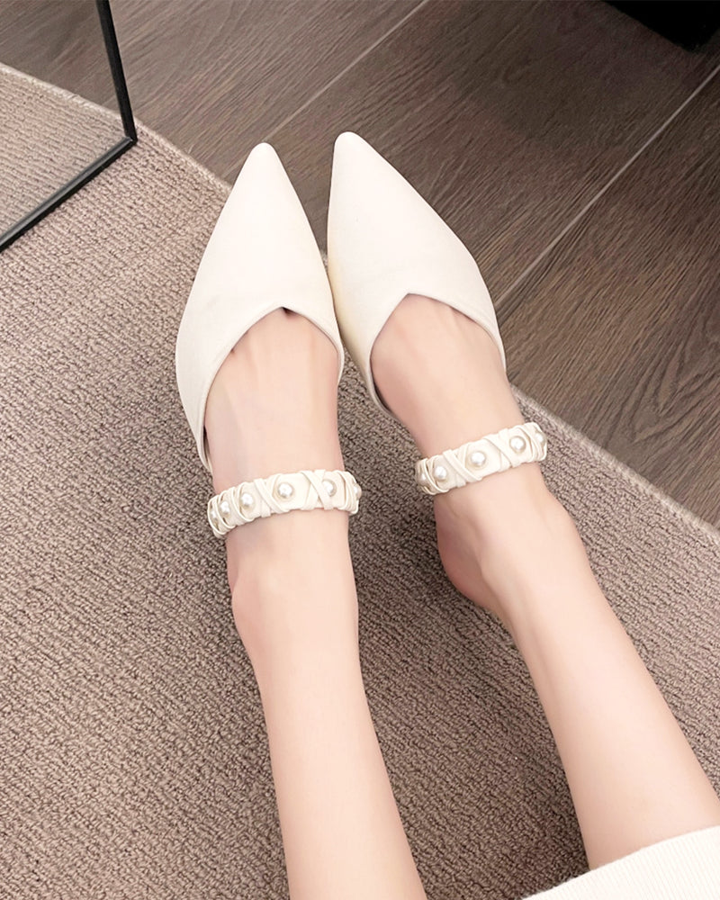 Feminine mule with pearls PRCL905986 