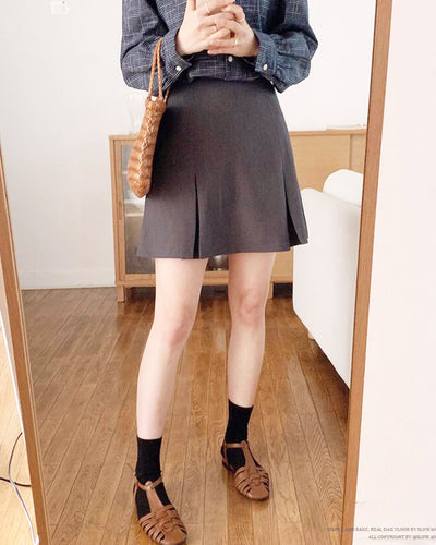 Mini skirt with front slit PRCL905989 