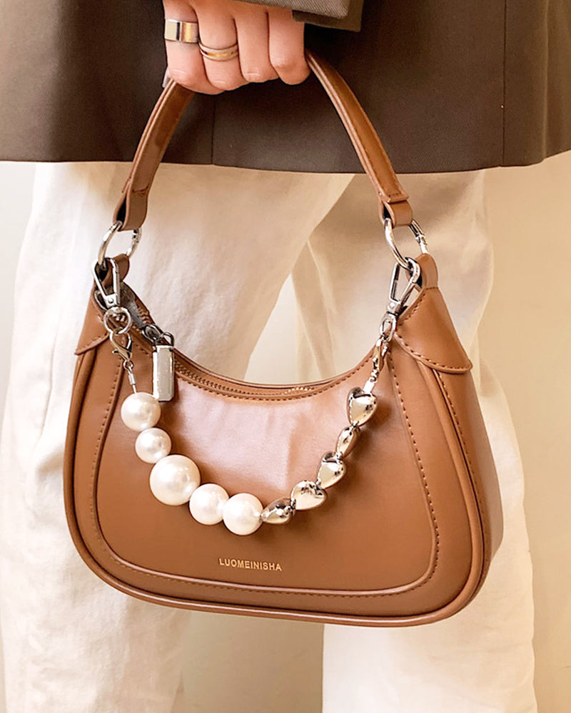 2way bag with big pearl &amp; heart charm PRCL906044 