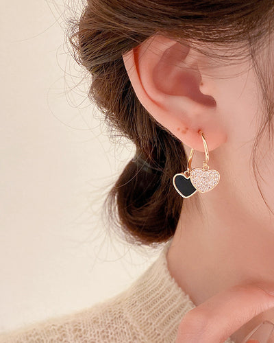 Double heart swing earrings PRCL905964