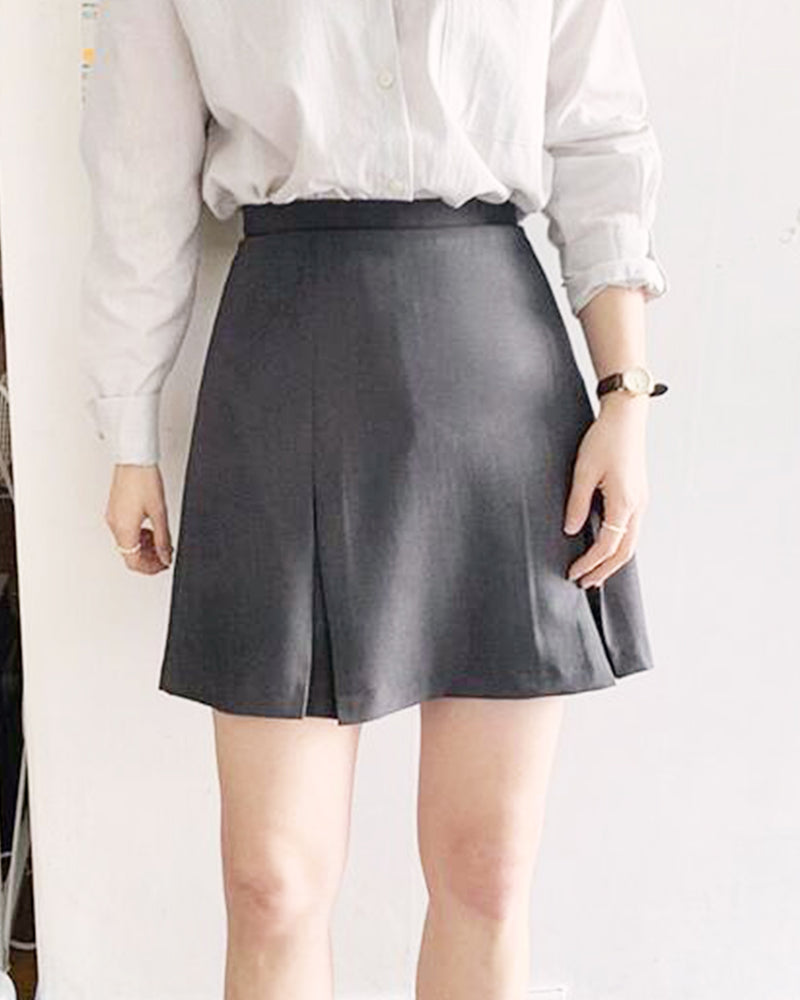 Mini skirt with front slit PRCL905989 