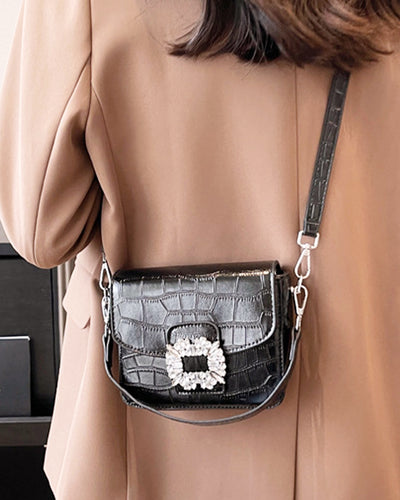 Crocodile mini shoulder bag with big bijou PRCL905909 