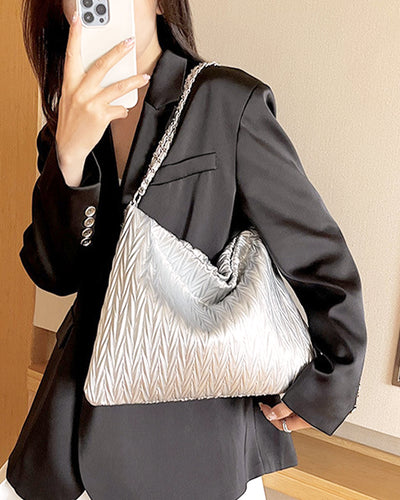 Metallic Chain Tote Bag PRCL906043 