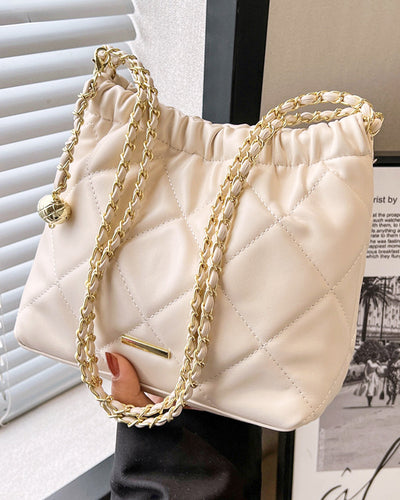 Drawstring Quilted Shoulder Bag PRCL906023 