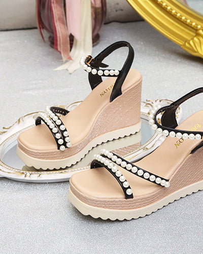 厚底パールストラップサンダル PRCL906000