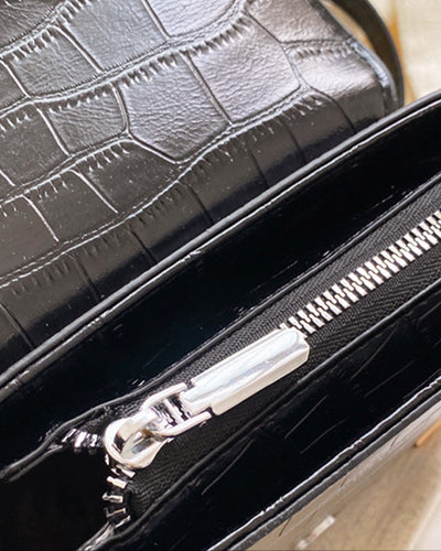 Crocodile mini shoulder bag with big bijou PRCL905909 