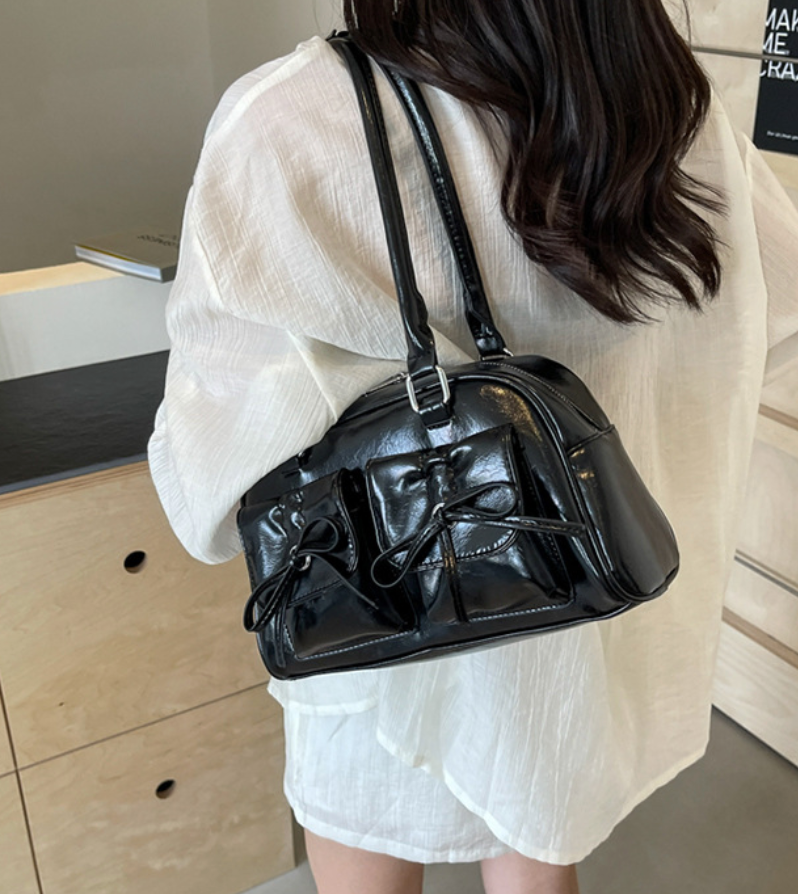 リボン付きバッグ ダブルポケットリボンバッグ PRCL906546｜Cummel(キュンメル)