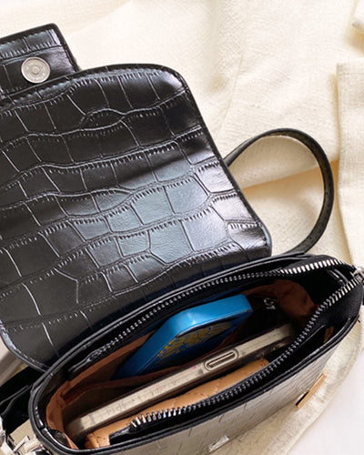 Crocodile mini shoulder bag with big bijou PRCL905909 