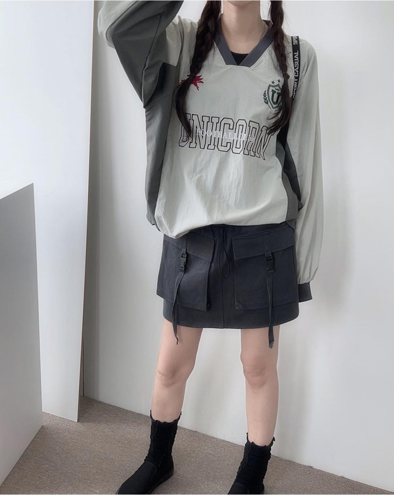 レトロバイカラーナイロンTシャツ PRCL906430