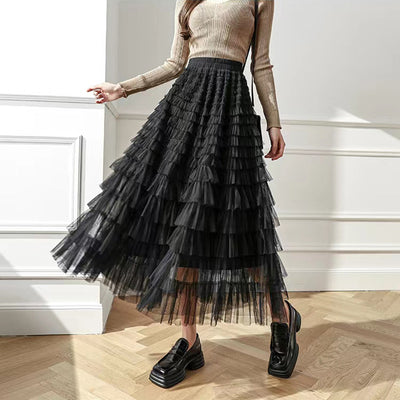 [Instant delivery] Tulle Frill Tiered Skirt CMGZ500004 