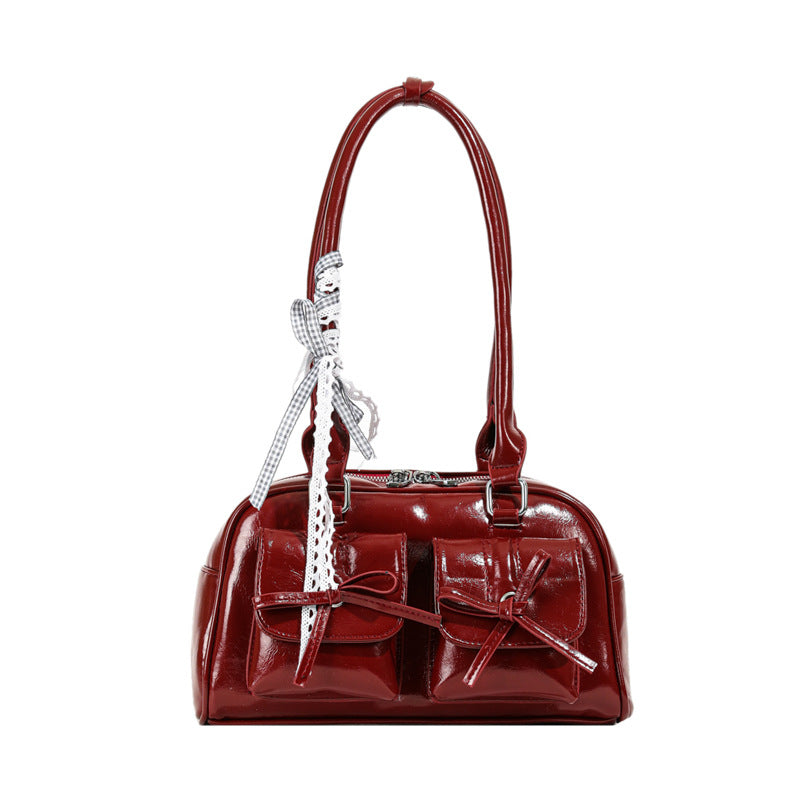 恋と深空 ホムラ セット ショッパー リボンBW会場 ダブルリボンポケットバッグ PRCL906444｜Cummel(キュンメル)