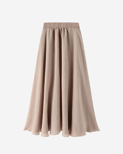 Simple Brown Flare Skirt PRCL905925 