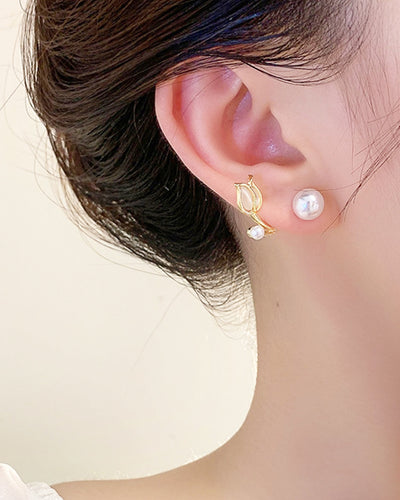 Mini Tulip Pearl Earrings PRCL905515