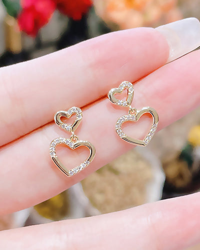 Double heart earrings PRCL905067