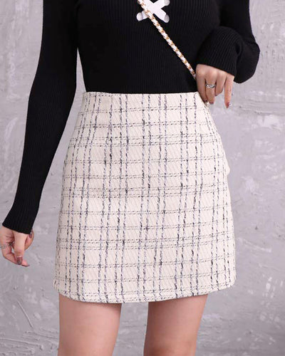Simple Tweed Mini Skirt PRCL905709 