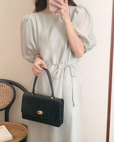 シアーパフスリーブロングワンピース PRCL905855