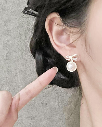珍珠與小巧絲帶耳環 PRCL905697