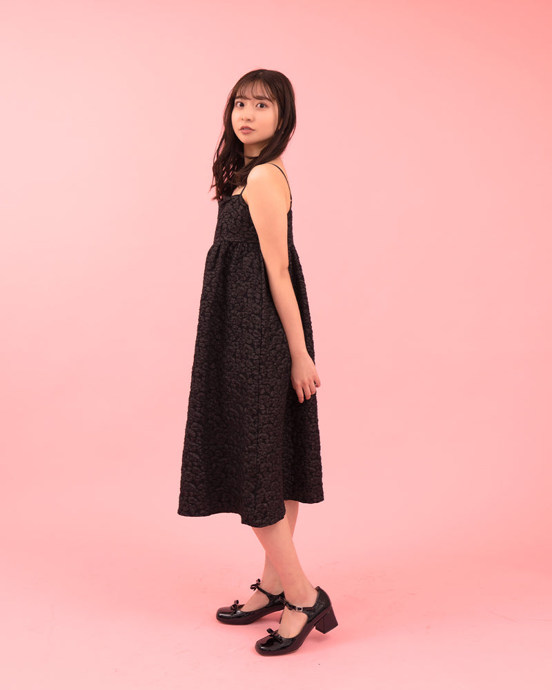 Jacquard Style Black Cami Dress CMGZ300010 