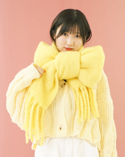 [Instant delivery] Short length pastel yellow cardigan CMGZ100003 
