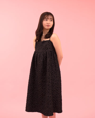 Jacquard Style Black Cami Dress CMGZ300010 