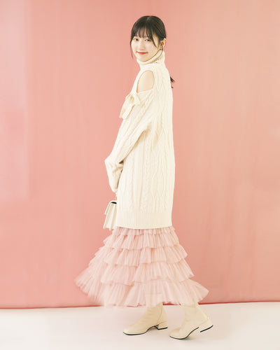 [Instant delivery] Tulle Frill Tiered Skirt CMGZ500004 