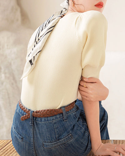 Scooped Neck Summer Sweater PRCL905746 