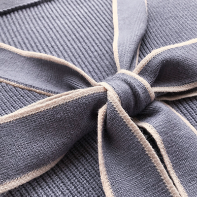 Bow tie rib knit top PRCL902856