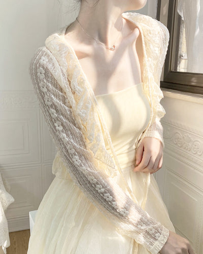 Bolero style lace frill cardigan PRCL905786 