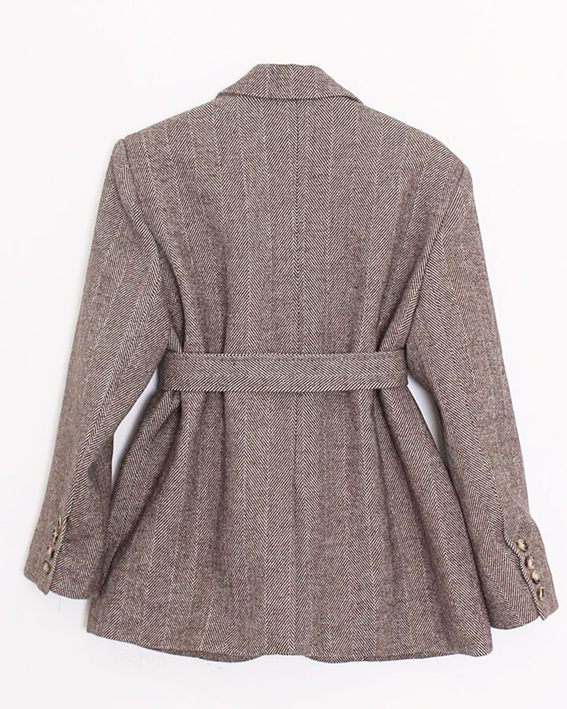 Oversized jacket with belt PRCL905567 