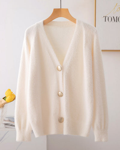 Gold button loose cardigan PRCL905529 