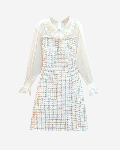 Pearl Button Tweed Mini Dress PRCL905530 