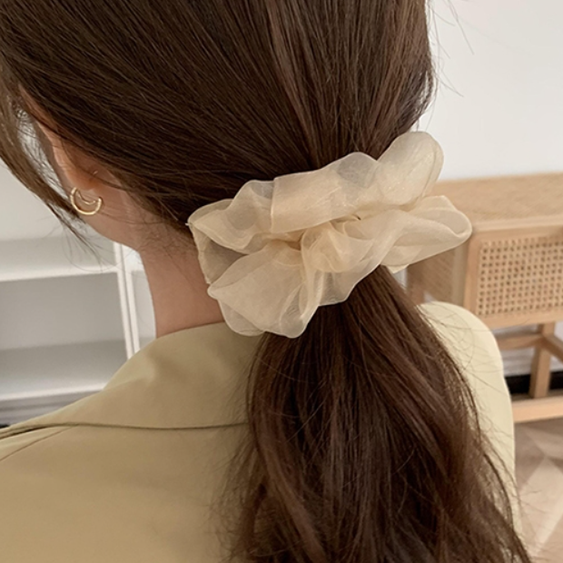 Sheer scrunchie with lame PRCL903108