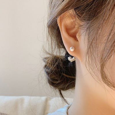 Pearl &amp; bijou earrings PRCL902234